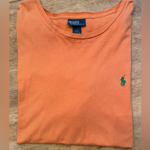 Polo by Ralph‎ Lauren Men’s Large Lt. Orange Cotton Crew Neck Short Sleeve Tee